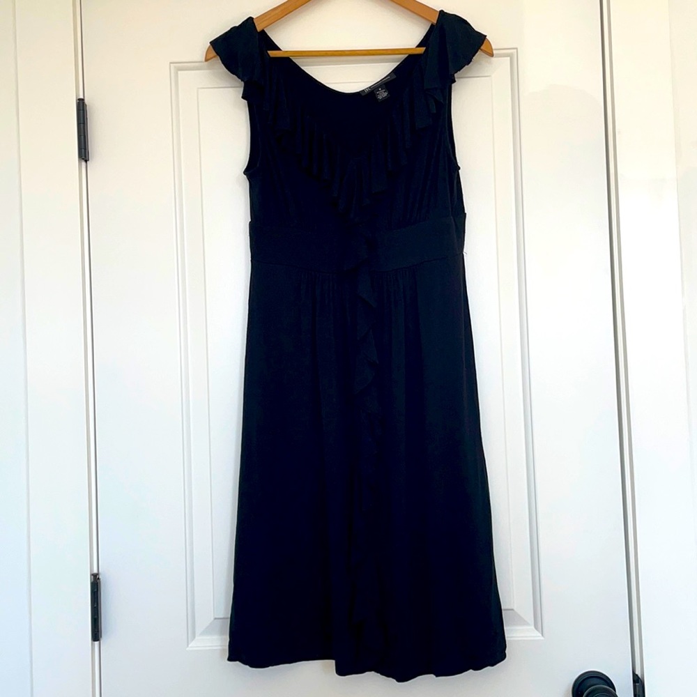 INC ruffle drape dress